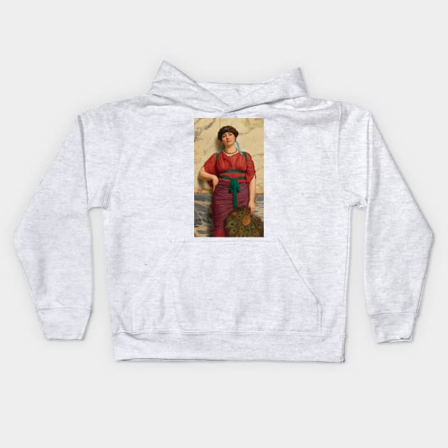 Eurypyle by John William Godward Kids Hoodie by Classic Art Stall